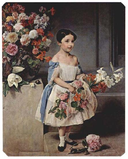 Francesco Hayez Portrait of Countess Antonietta Negroni Prati Morosini as a child oil painting picture